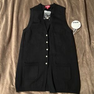 STAUD sweater vest w/ pearl buttons - size small